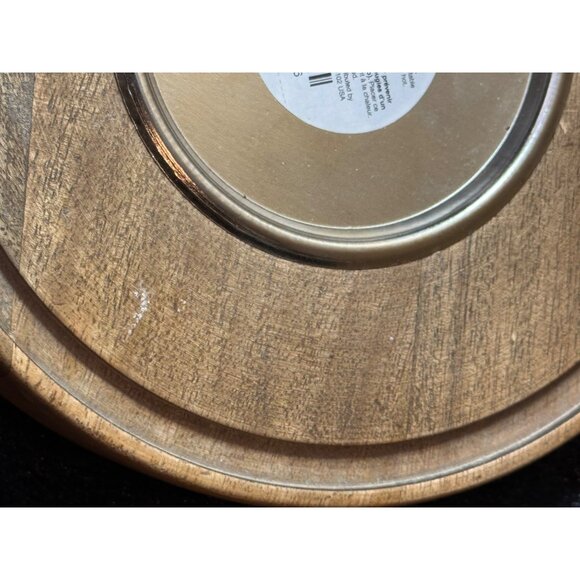 Wood Candle Holder With Metal Plate 2" Tall - Picture 4 of 7